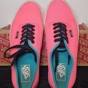 Vans Authentic Neon Pink Skate Shoes